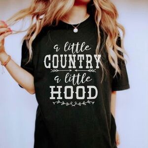 NEW A little country a little hood graphic tee S-5X